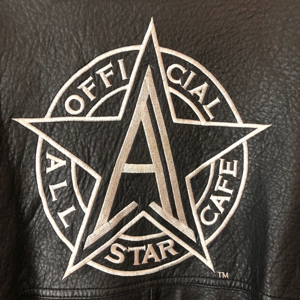 🎲🎲 Vintage Official All-Star Cafe Leather Jacket - Picture 6 of 8